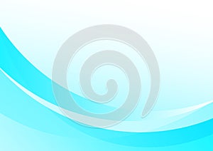 Vector Abstract Light Blue Background of Simple Curves