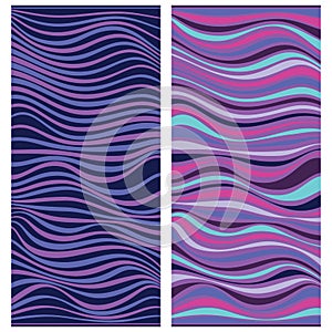Vector abstract line patterns set.