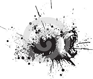 Vector Abstract Lion Spray