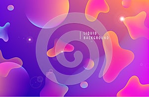 ? Vector abstract liquid flow background. Fluid gradient 3d shapes composition. Futuristic design poster, landing page