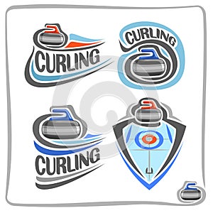 Vector abstract logo Curling Stone