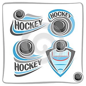 Vector abstract logo Hockey Puck