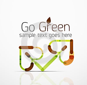 Vector abstract logo idea, eco leaf, nature plant, green concept business icon. Creative logotype design template