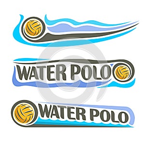 Vector abstract logo for Water Polo Ball