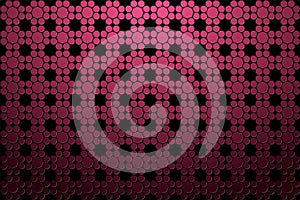 Vector Abstract Magenta Gradient Geometric Floral Texture in Black Background