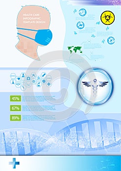 Vector abstract medical health care concept infographic template