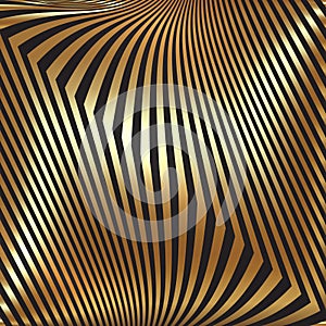 Vector abstract metal gold background with zigzag