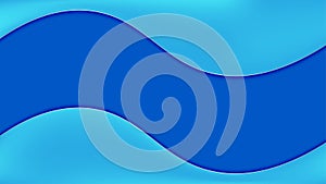 Vector Abstract Minimal Blue Background with Simple Curves and Layers