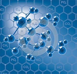 vector abstract molecule