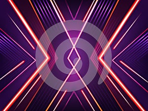 Vector abstract neon background. Bright shining pattern