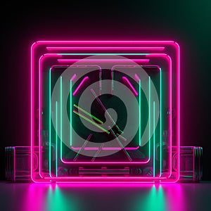 vector abstract neon lights background design