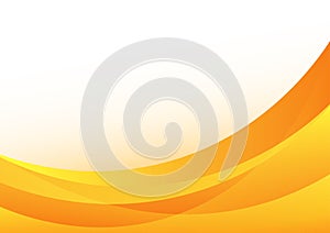 Vector Abstract Orange and Yellow Gradient Background with Simple Curves Texture