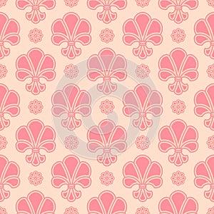 Vector abstract ornamental shelly seamless pattern