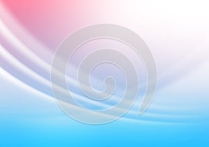 Vector Abstract Pastel Blue and Pink Gradient Background with Blurred Curves