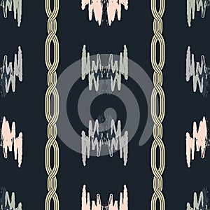 Vector abstract pattern with gold chains.