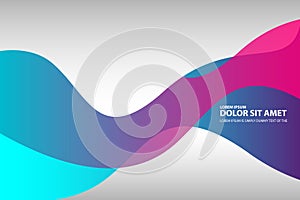 Vector abstract pink blue purple wavy waves background, wallpaper. Brochure, design. on white background