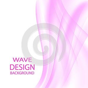 Vector abstract pink and white background. Soft pink waves.