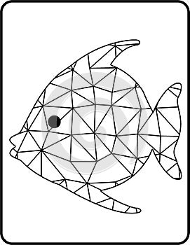 Vector abstract polygonal geometric abstract fish