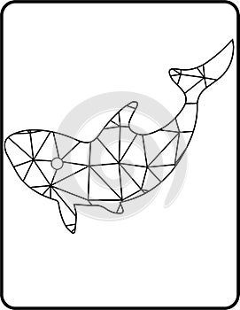 Vector abstract polygonal geometric abstract Orca