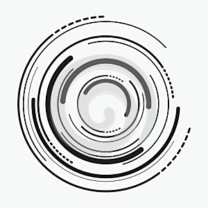 Vector abstract radial background of concentric ripple circles