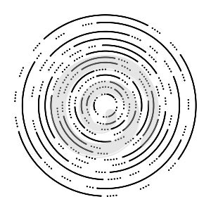 Vector abstract radial background of concentric ripple circles