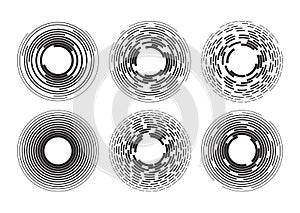 vector abstract radial background of concentric ripple circles