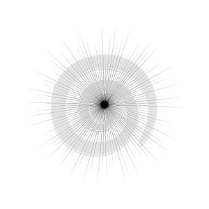 Vector abstract radial burst. black star explosion