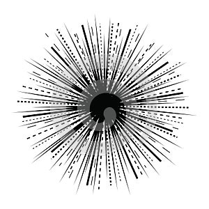 Vector abstract radial line burst