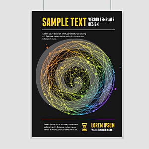 Vector abstract rainbow sphere brochure design