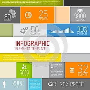 Vector abstract rectangles background illustration / infographic template