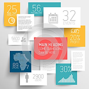 Vector abstract rectangles background illustration / infographic template