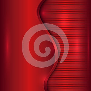 Vector abstract red background with curve and stripes