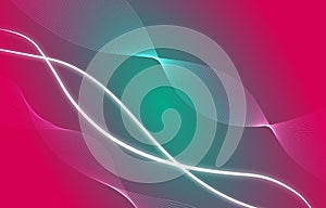 Vector Abstract red, green, white wave blend design, background