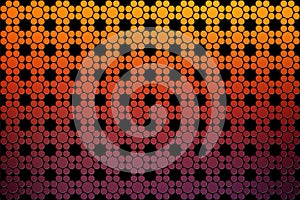 Vector Abstract Red and Orange Gradient Geometric Floral Texture in Black Background