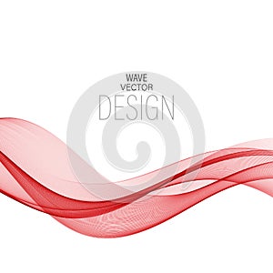 Vector Abstract red smoky waves background. Template brochure design