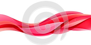 Vector abstract red wavy background. Curve flow motion illustration. Trendy gradient shapes composition