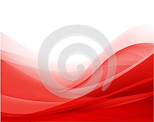 Vector abstract red wavy background, wallpaper