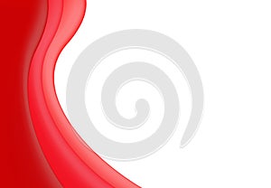 Vector abstract red wavy background, wallpaper for any design. on white background