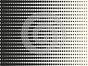 Vector abstract, retro halftone dots. Overlay element. Black dots, circles on a light isolated background.