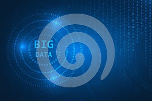 Vector abstract round big data visualization.