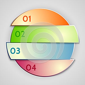 Vector abstract round list infographic element