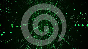 Vector abstract sci-fi tunnel. Digital database cyberspace. Decoding algorithms hacked software in funnel. Wormhole with cyber