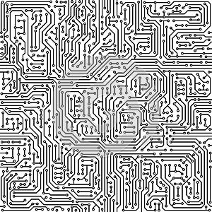 Vector abstract seamless background electronic circuit board