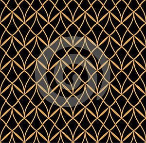 Vector Abstract Seamless Pattern. Art Deco Style Background. Geometric texture.