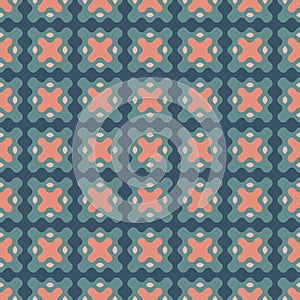 Vector abstract seamless pattern with curved shapes. Stylish geometric ornament