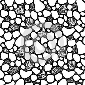 Vector abstract seamless pattern with tiles in