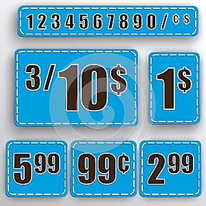 Vector abstract set of price stickers