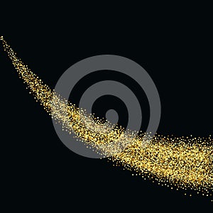Vector Abstract shiny color gold wave design element