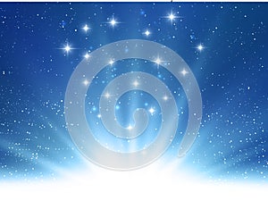 Vector Abstract shiny magic blue light background