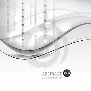 Vector Abstract smooth color gray wave background.Vector illustration eps 10